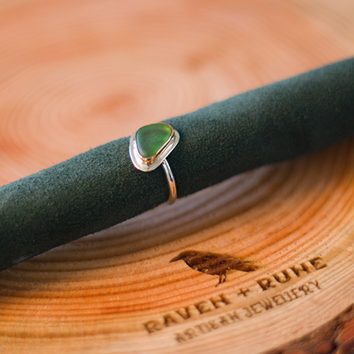 Simple Seaglass Ring